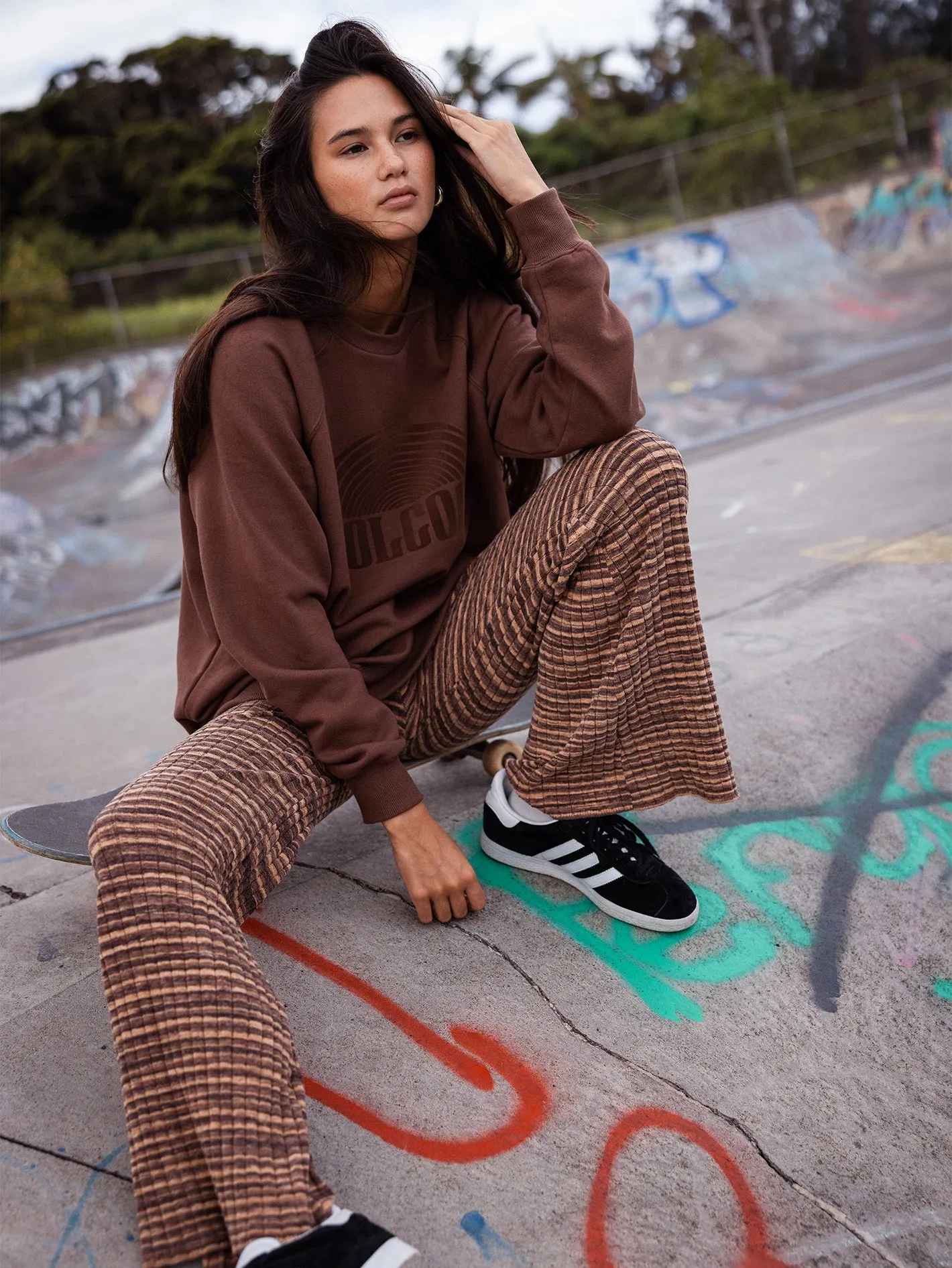 Stone Magic Boyfriend Crew Sweatshirt - Bear Brown sold by Volcom product image thumbnail 3