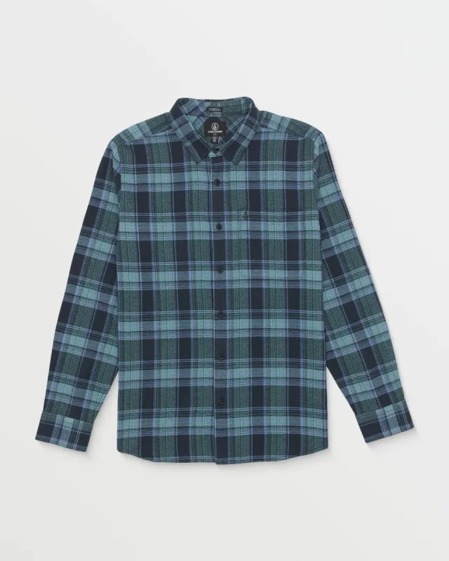 Baystone Long Sleeve Flannel Shirt - Navy sold by Volcom