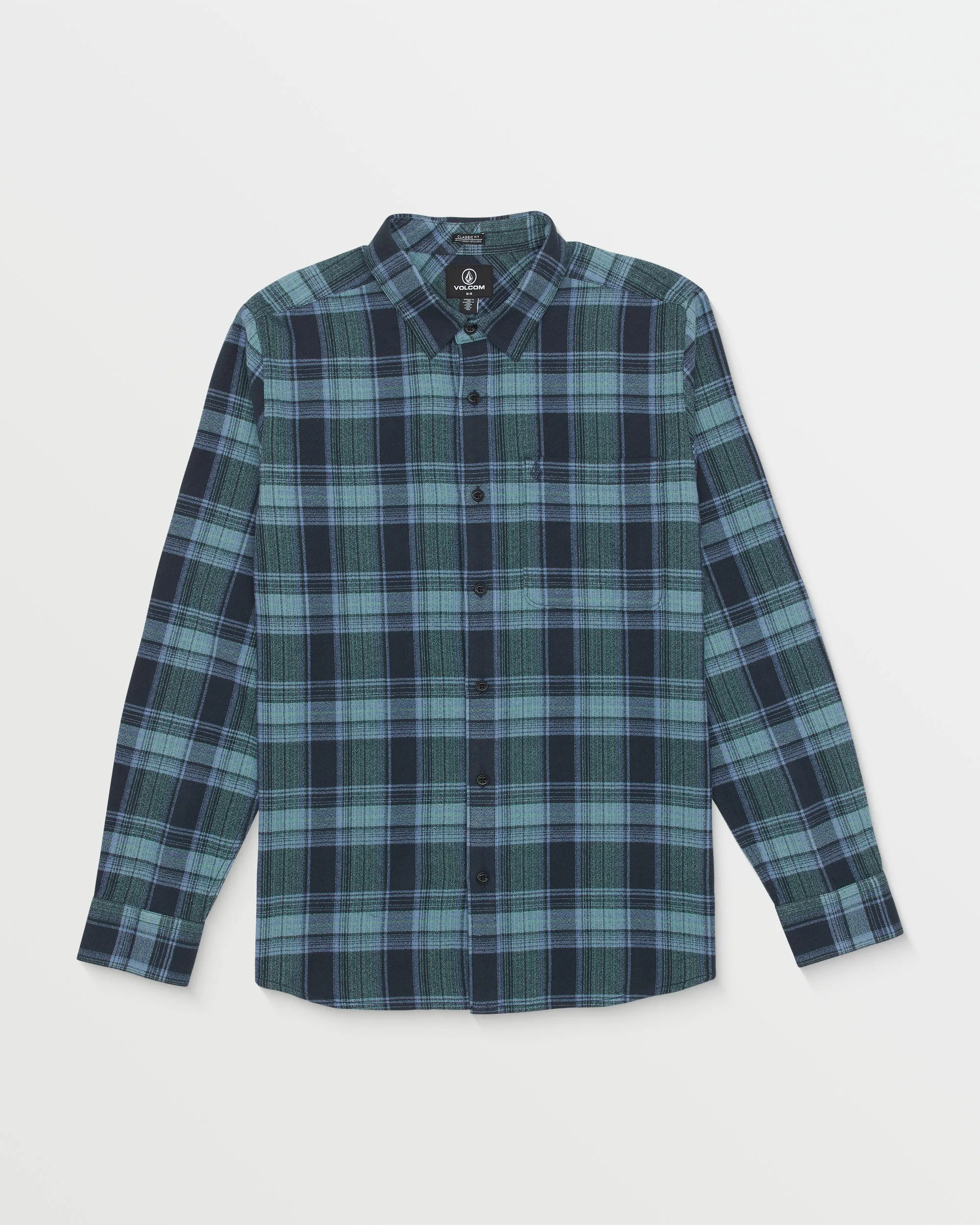Baystone Long Sleeve Flannel Shirt - Navy sold by Volcom