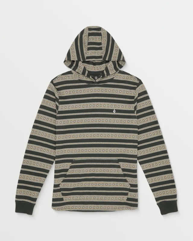 Quiver Hooded Long Sleeve Shirt - Stealth sold by Volcom