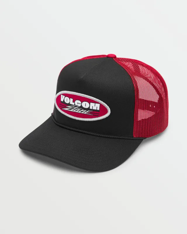 Shred Deck Trucker Hat - Ribbon Red sold by Volcom