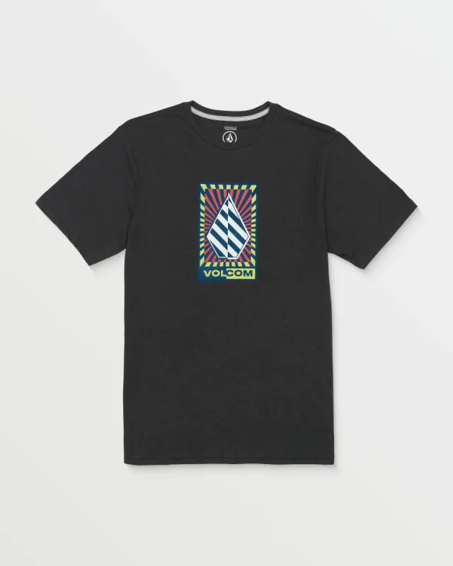 Warble Short Sleeve Tee - Washed Black Heather made by Volcom