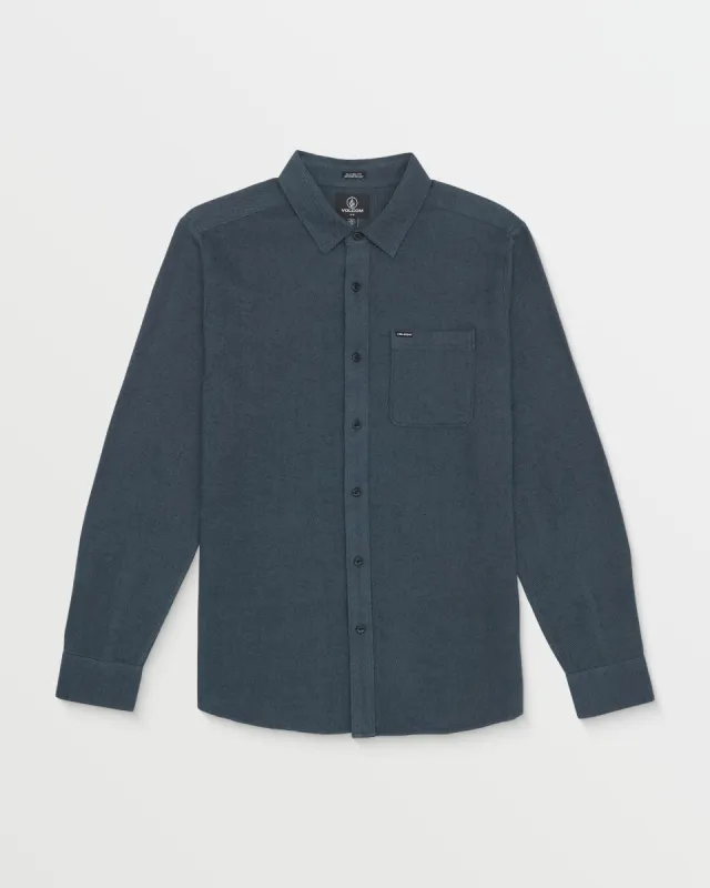 Caden Long Sleeve Flannel Shirt - Dark Slate sold by Volcom