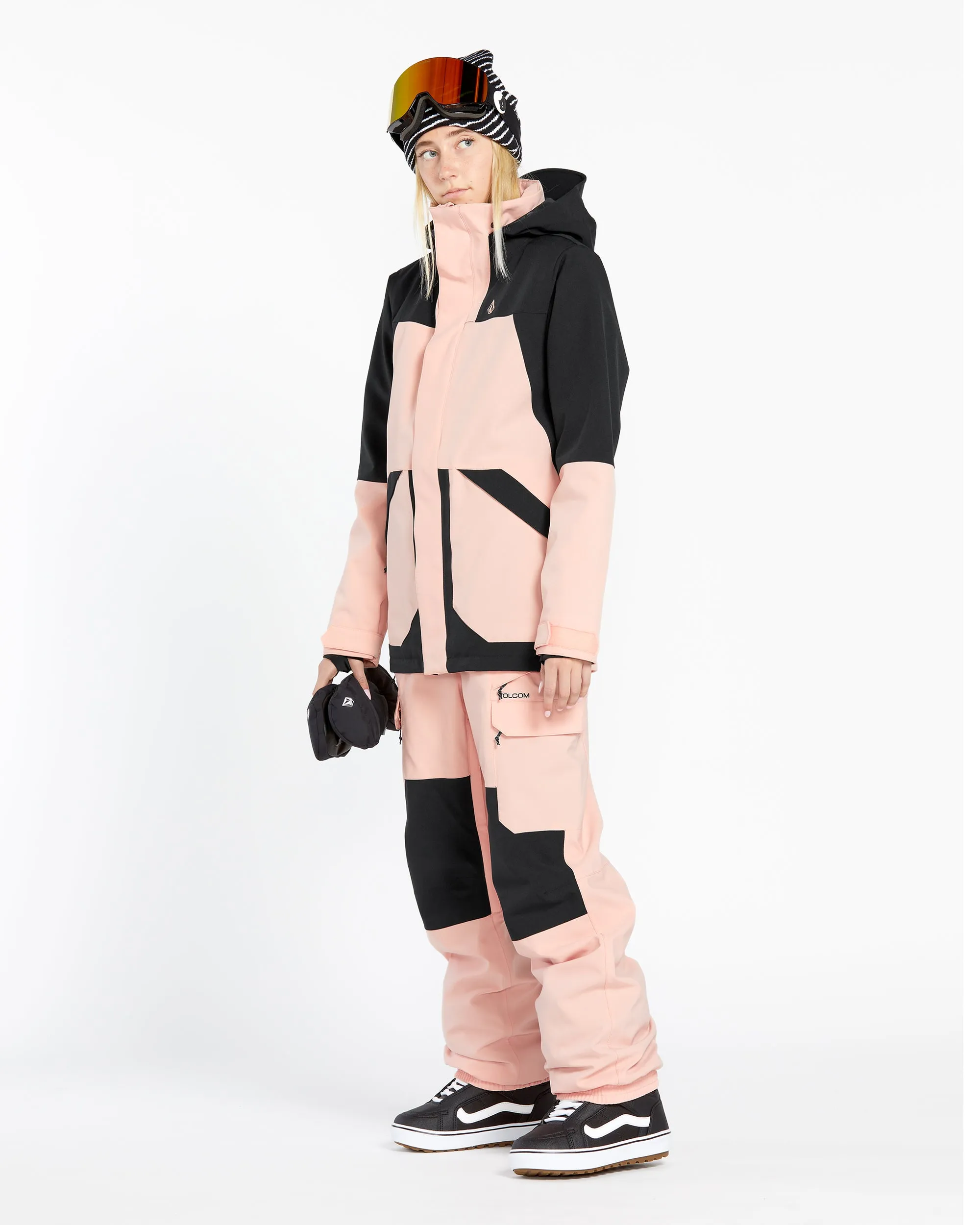 Womens Creston 3D Stretch Bib Overalls - Coral Haze sold by Volcom product image thumbnail 3