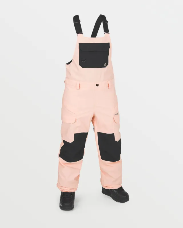 Womens Creston 3D Stretch Bib Overalls - Coral Haze sold by Volcom