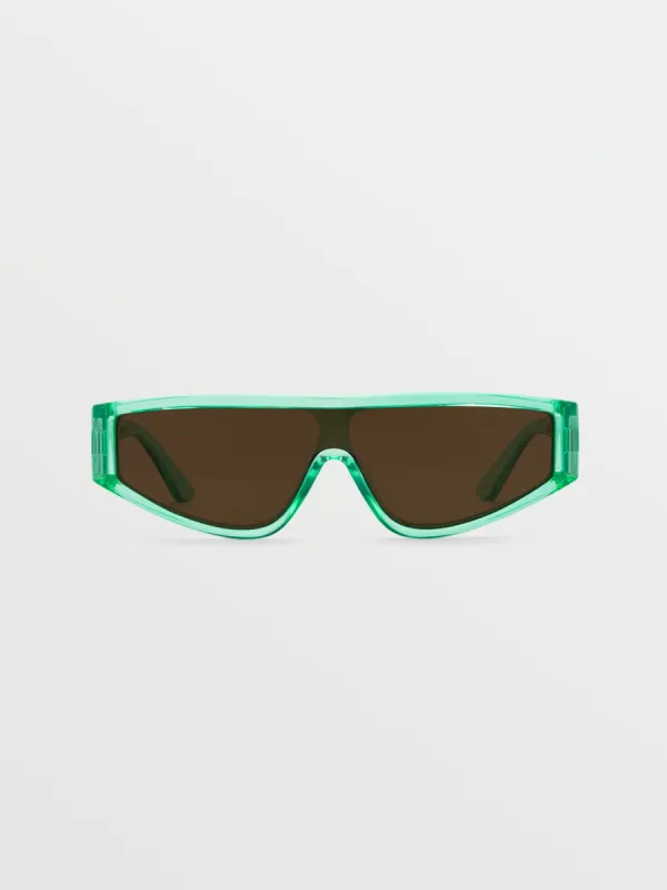 Vinyl Glaze Sunglasses - Gloss Teal/Bronze sold by Volcom