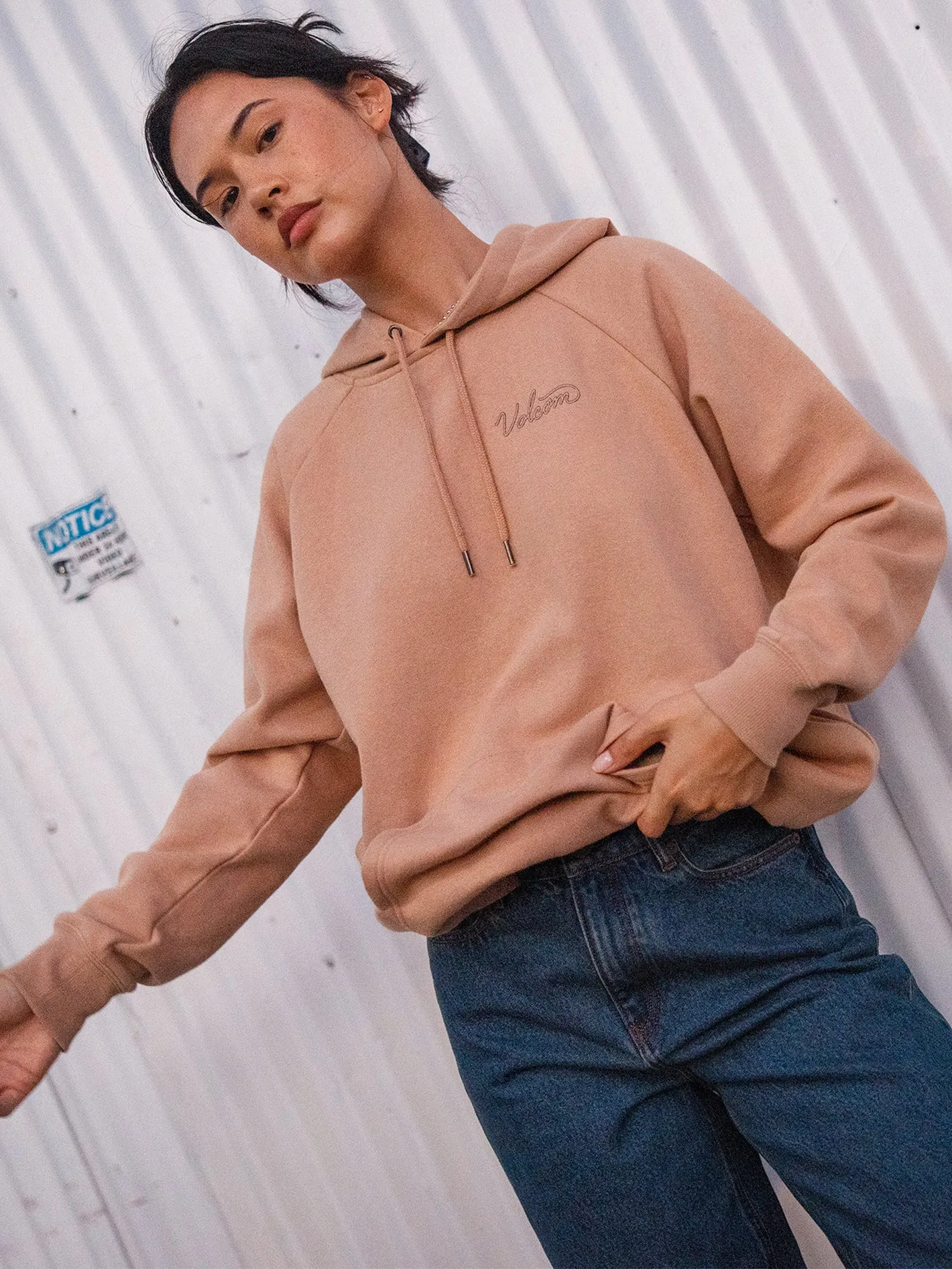 Truly Stoked Boyfriend Pullover Hoodie - Sandstorm sold by Volcom