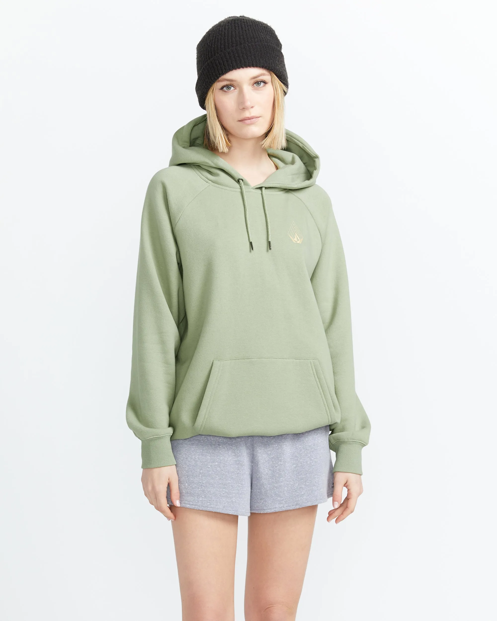 Truly Stoked Boyfriend Pullover Hoodie - Sage sold by Volcom