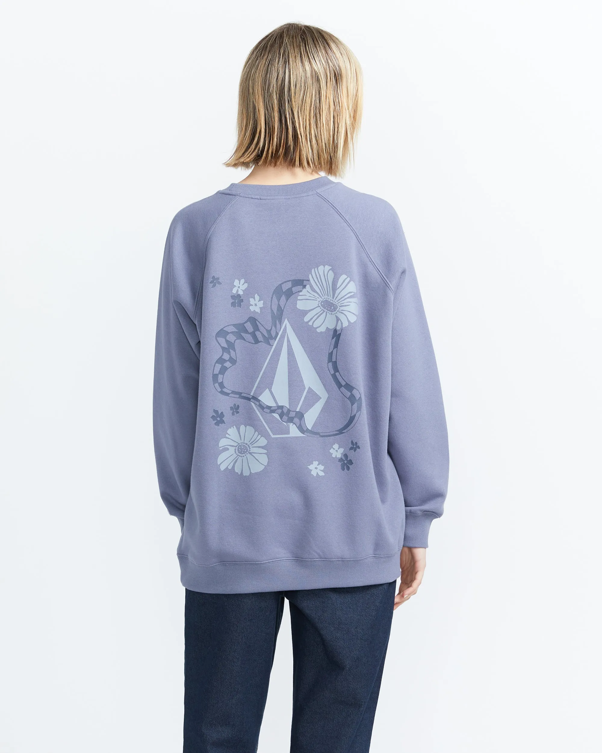 Stone Magic Boyfriend Crew Sweatshirt - Denim sold by Volcom product image thumbnail 2
