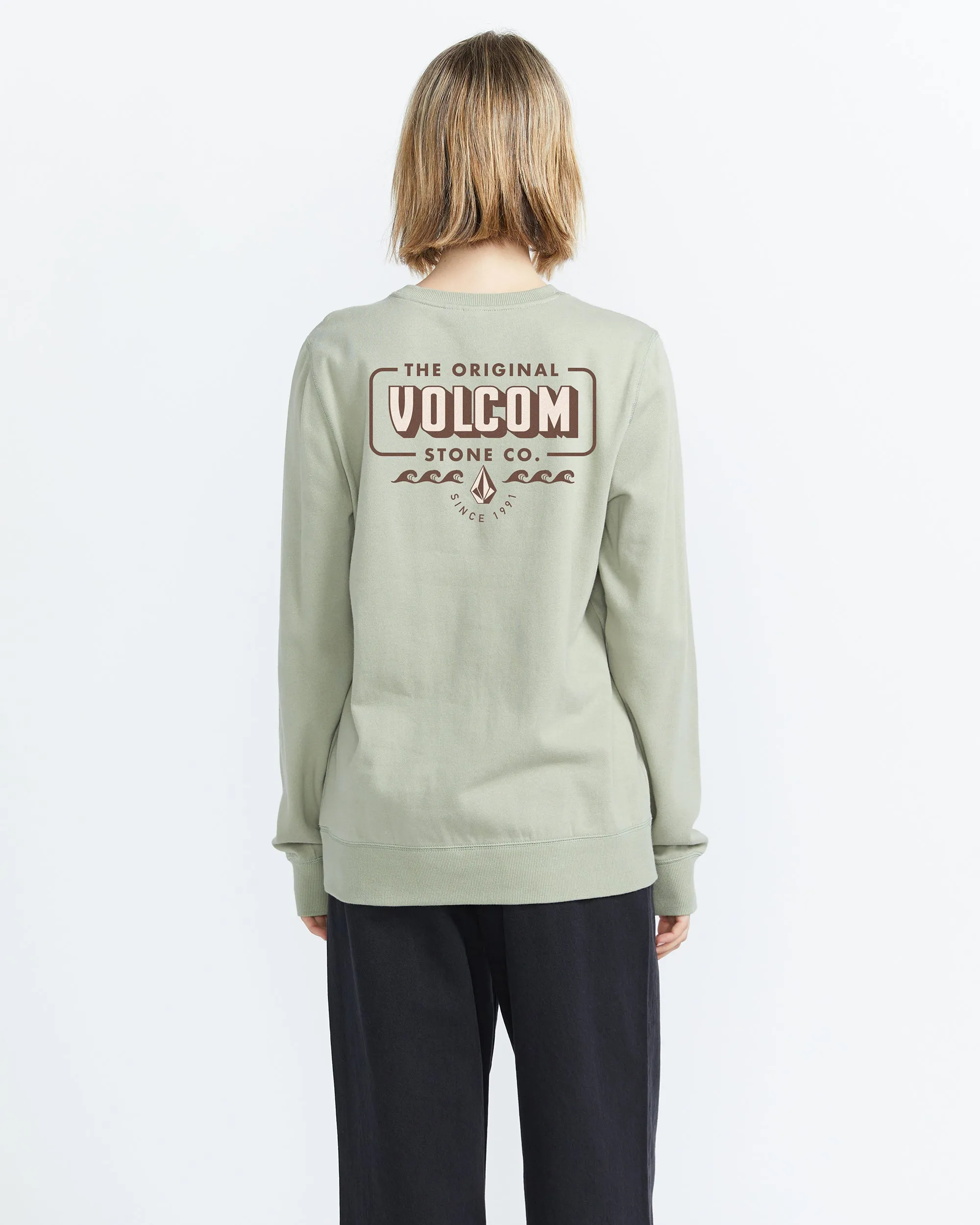 Truly Deal Crew Sweatshirt - Sage sold by Volcom product image thumbnail 2