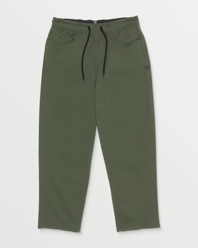 Freazy Loose Elastic Waist Pants - Squadron Green sold by Volcom