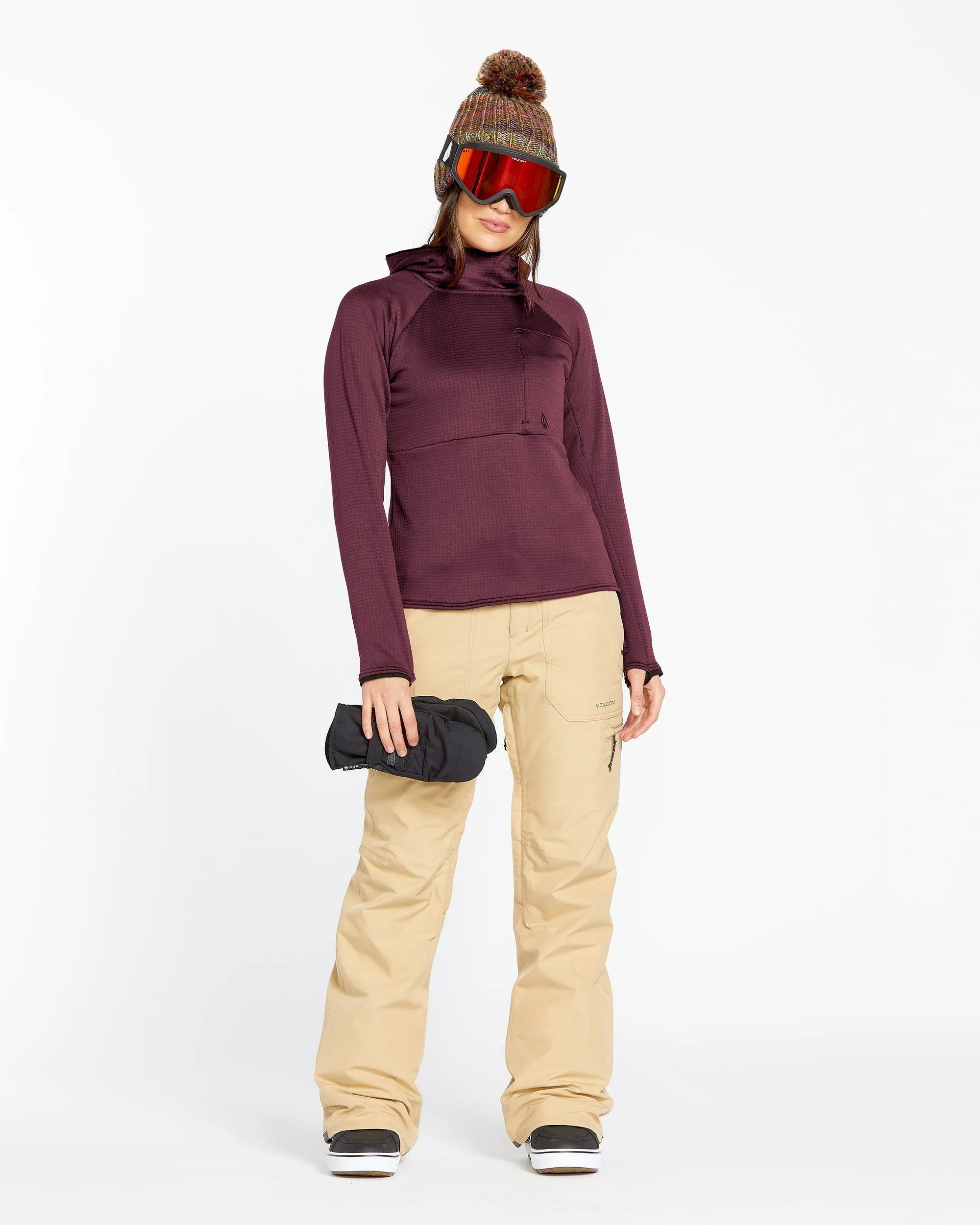 Womens Gridlock Balaclava - Burgundy sold by Volcom product image thumbnail 3
