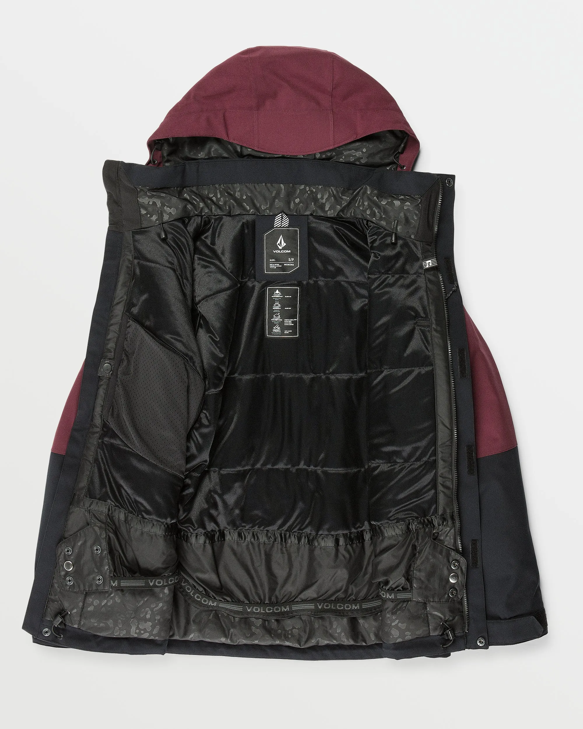 Womens Shelter 3D Stretch Jacket - Burgundy sold by Volcom product image thumbnail 3