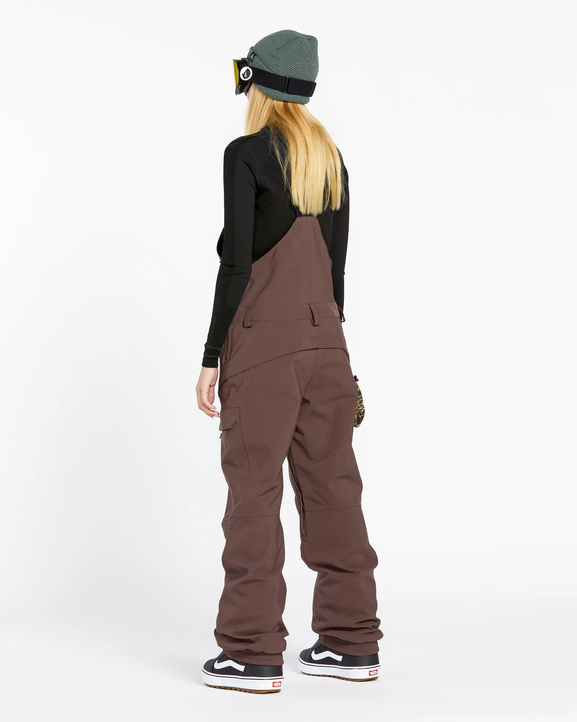 Womens Creston 3D Stretch Bib Overalls - Mahogany sold by Volcom product image thumbnail 4