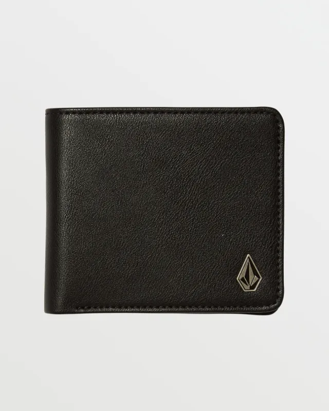 Slim Stone Pu Wallet Small - Black sold by Volcom
