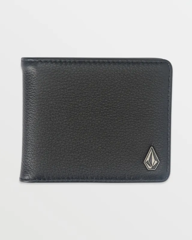 Single Stone Leather Wallet - Black sold by Volcom