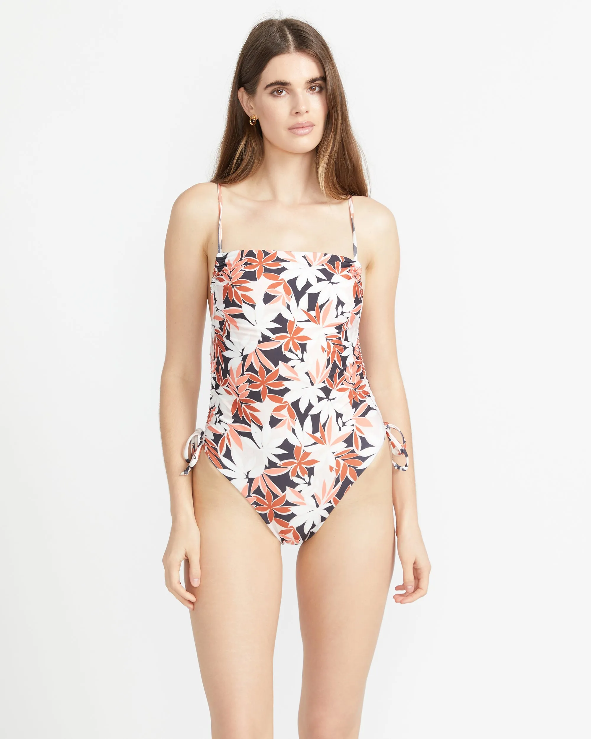 Reversible Check Mate One Piece Swimsuit - Electric Coral sold by Volcom