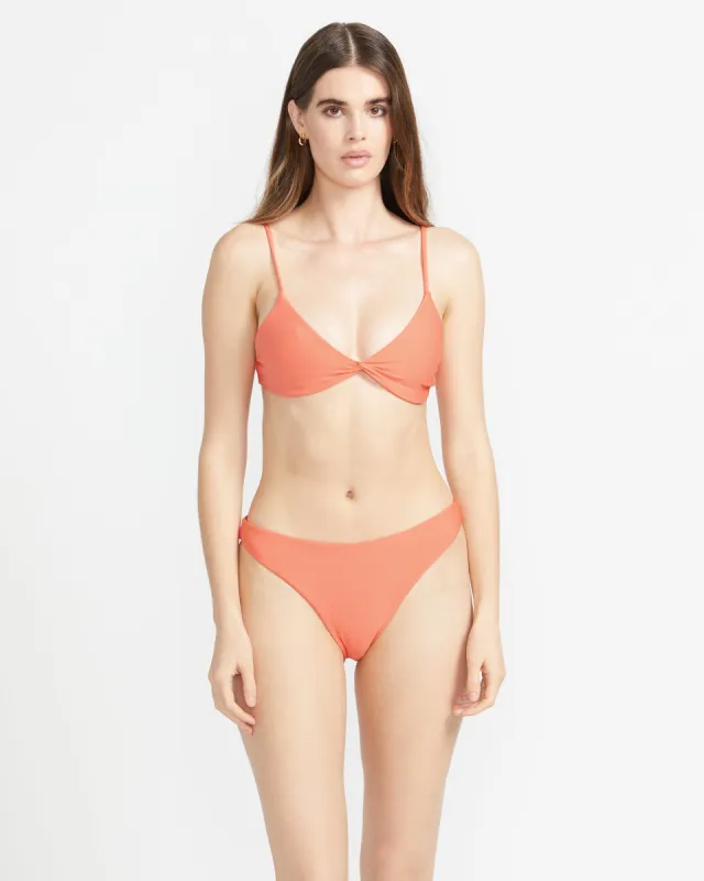 Simply Seamless Vneck Bikini Top - Electric Coral sold by Volcom