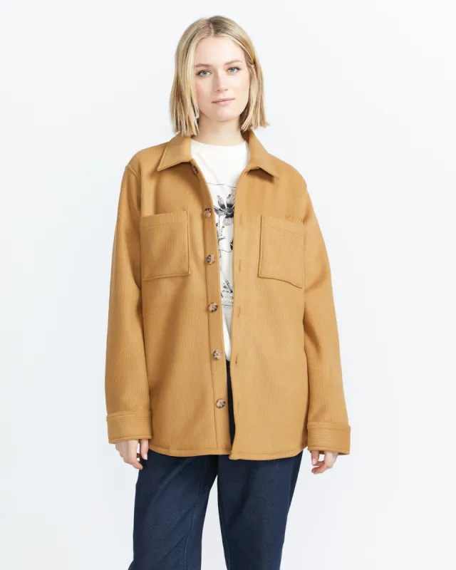 Stn Bonded Shacket - Vintage Brown sold by Volcom