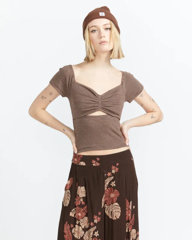 Fleurmaid Top - Bear Brown sold by Volcom