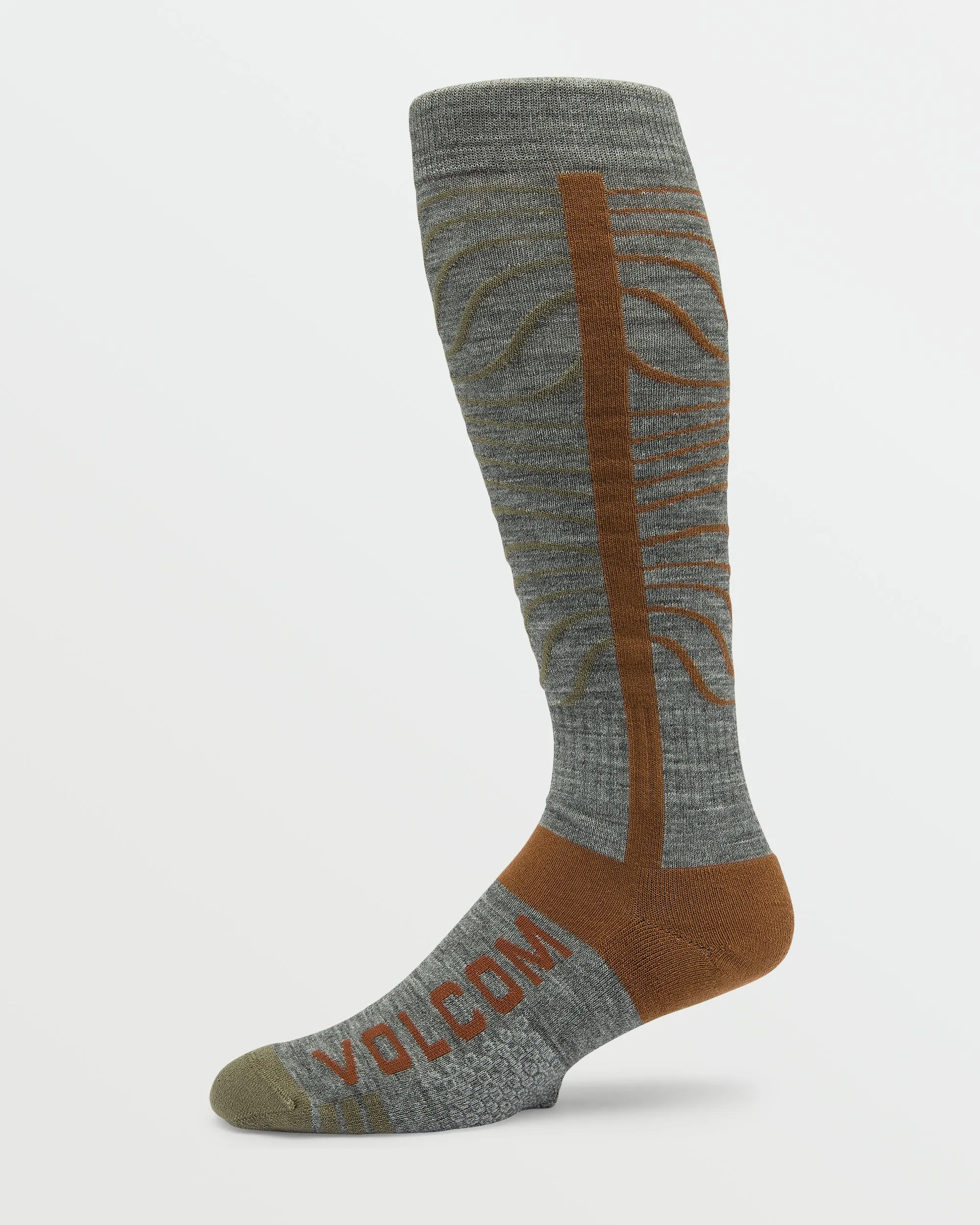 Mens Heavy Over-The-Calf Sock - Heather Grey sold by Volcom product image thumbnail 3
