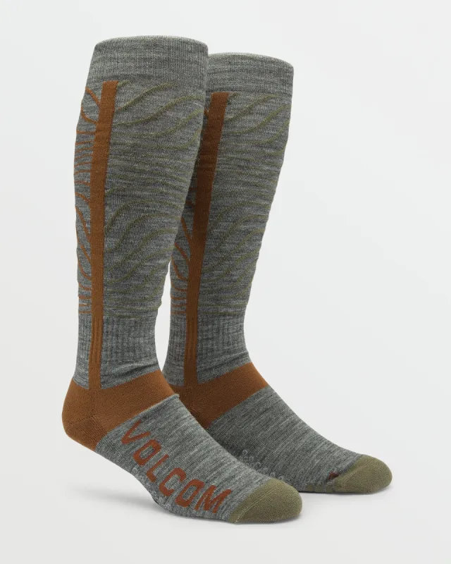 Mens Heavy Over-The-Calf Sock - Heather Grey sold by Volcom