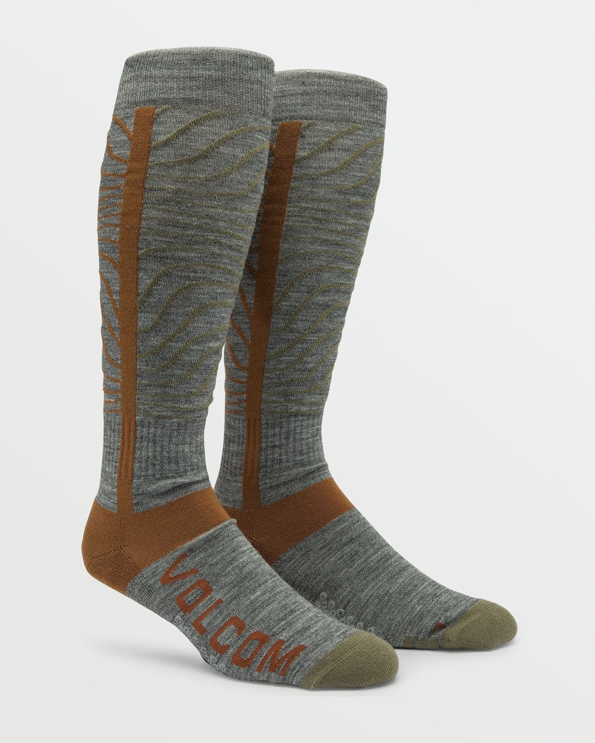 Mens Heavy Over-The-Calf Sock - Heather Grey sold by Volcom