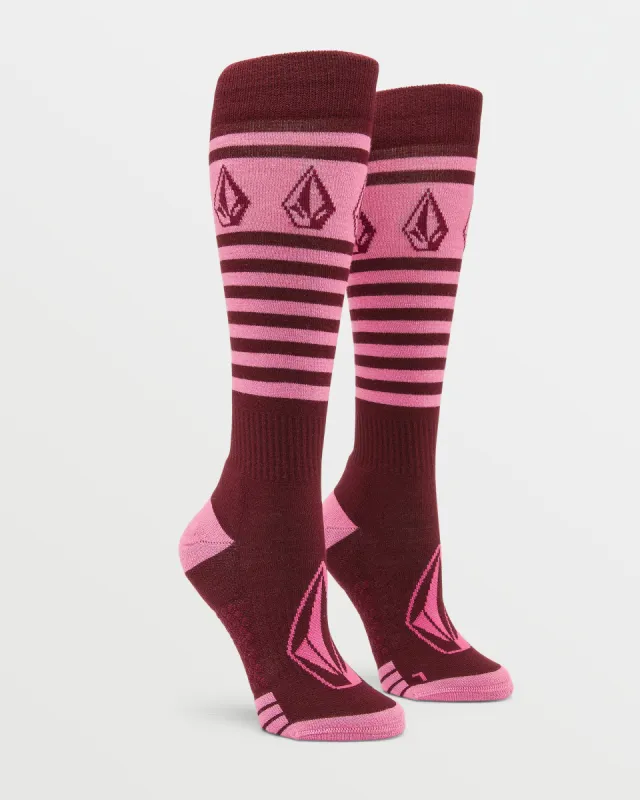 Womens Striker Wool Blend Otc Sock - Burgundy sold by Volcom