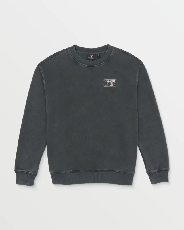 Backwash Crew Sweatshirt - Asphalt Black made by Volcom