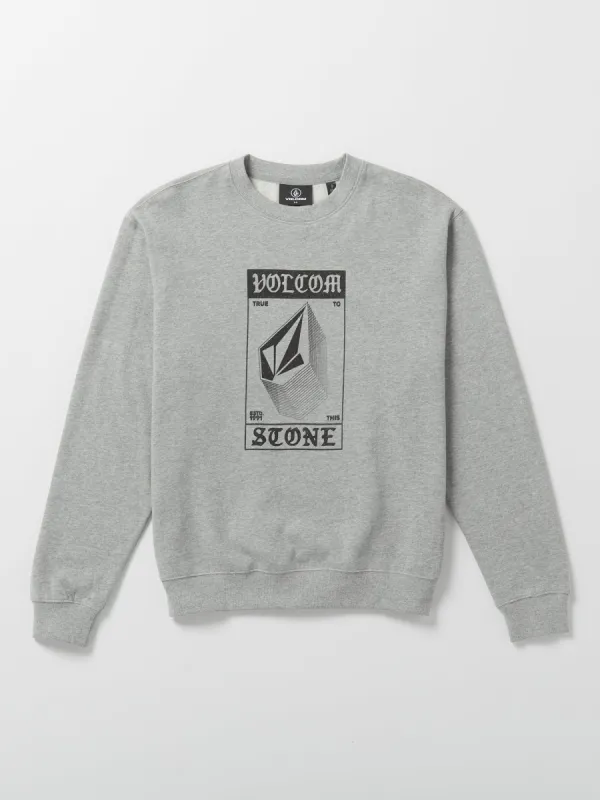 Watanite Crew Pullover Sweatshirt - Heather Grey sold by Volcom