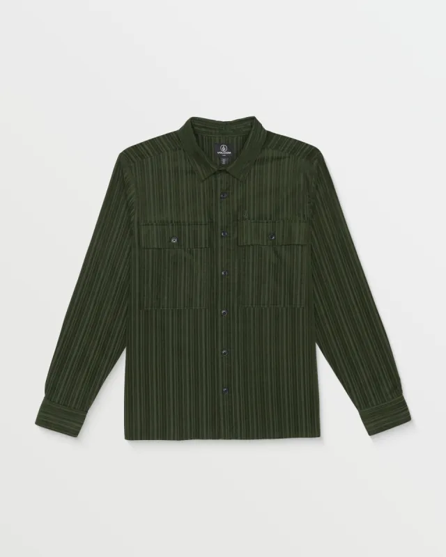Steadfast Long Sleeve Shirt - Squadron Green made by Volcom