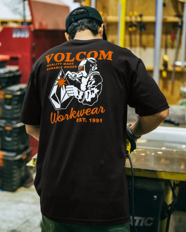 Volcom Workwear Welder Short Sleeve Tee - Black sold by Volcom