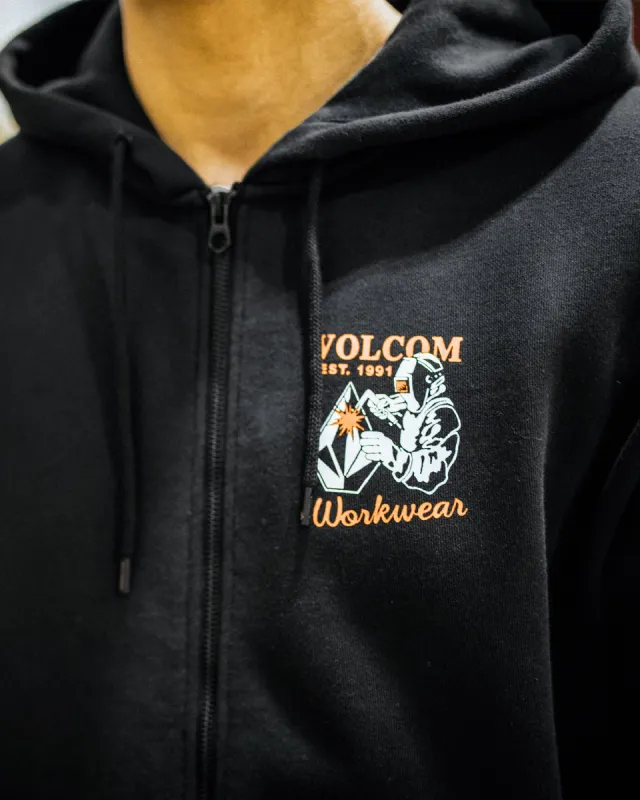 Welder Zip Hooded Hoodie - Black sold by Volcom