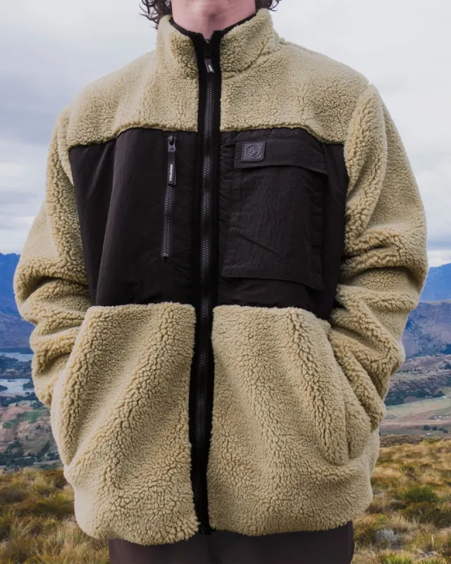 Storm Stone Zip Hoodie - Dark Khaki made by Volcom