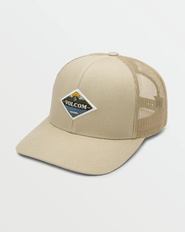 A Frame Trucker Hat - Light Khaki made by Volcom