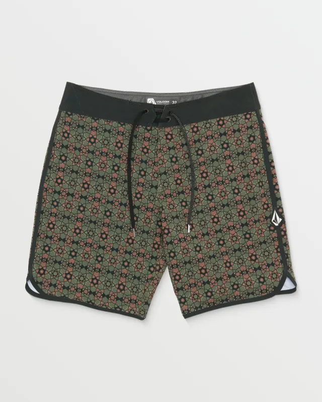 Fractal Scallop Mod-Tech Trunks - Black sold by Volcom