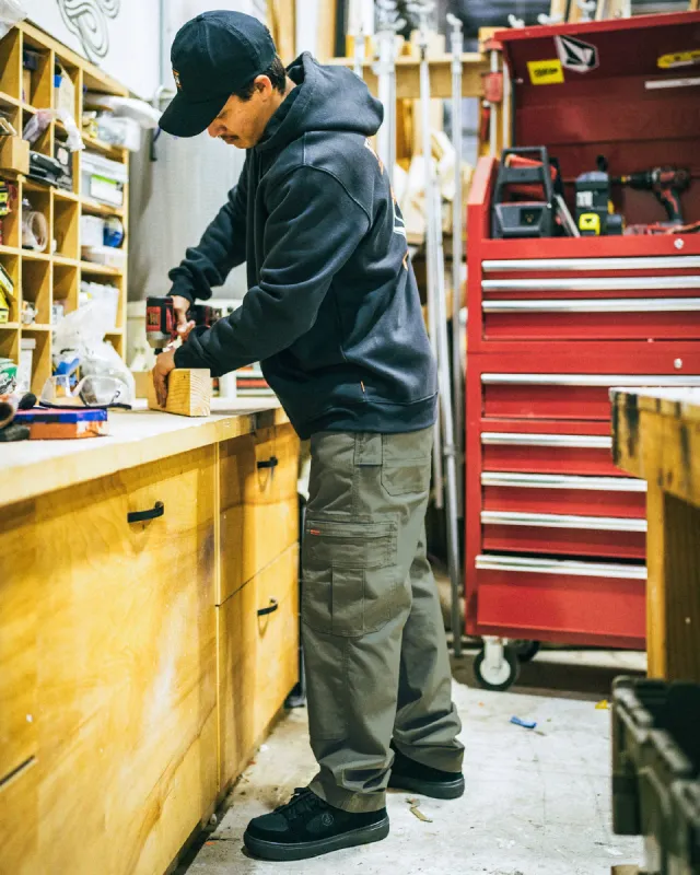 Volcom Workwear Gage Work Pants - Squadron Green sold by Volcom