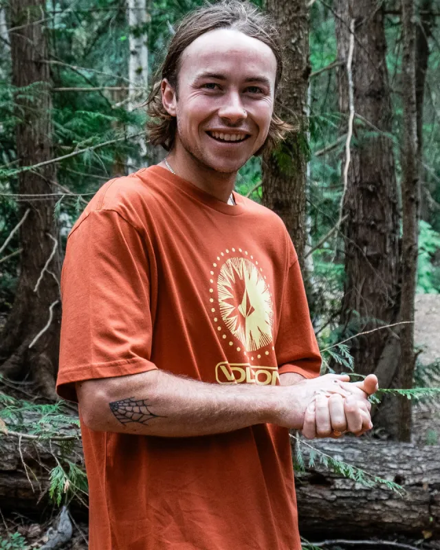 Out There Short Sleeve Tee - Burnt Sienna sold by Volcom