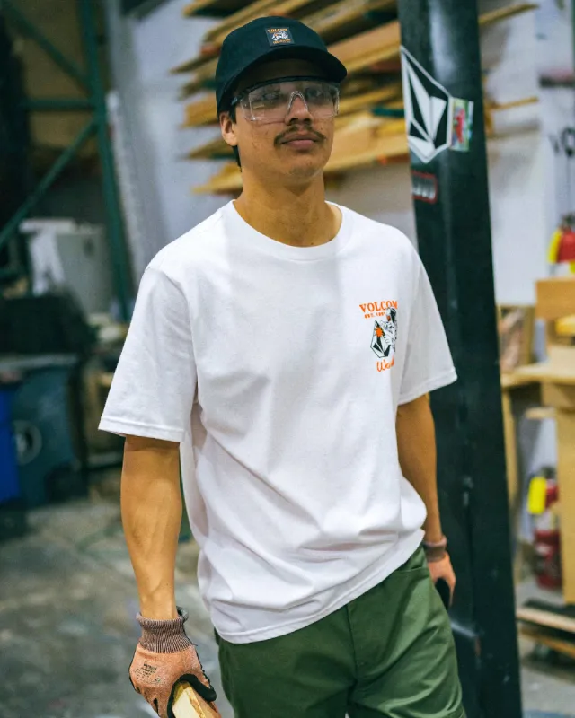 Volcom Workwear Welder Short Sleeve Tee - White sold by Volcom