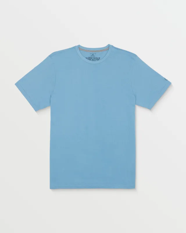 Solid Short Sleeve Tee - Blue Rinse sold by Volcom