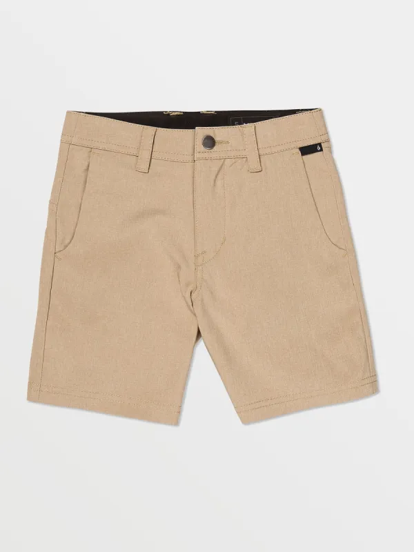 Little Boys Frickin Cross Shred Static Shorts - Dark Khaki sold by Volcom