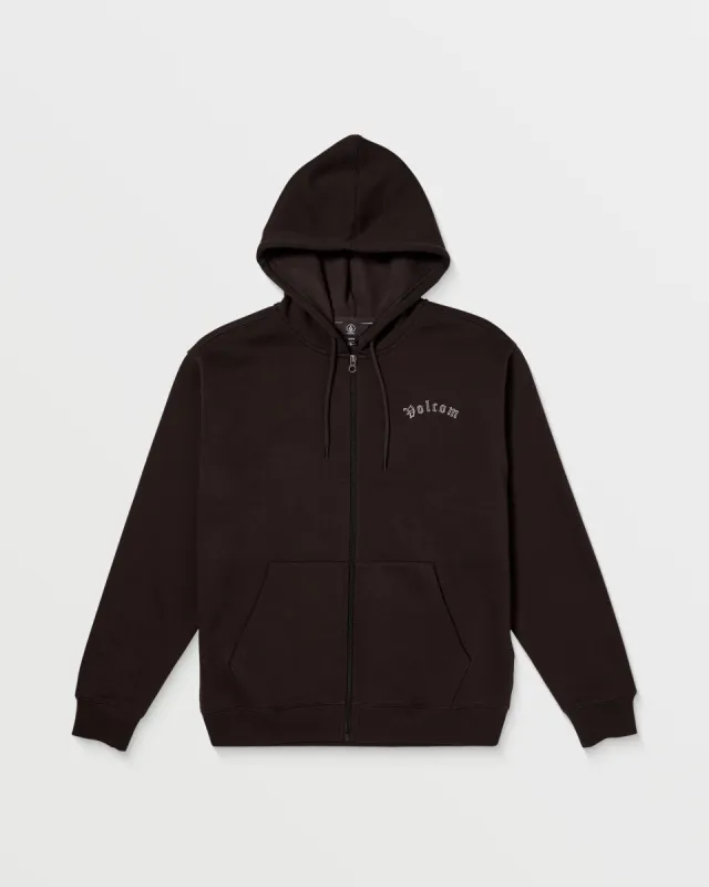 Roundabout Zip Fleece Hoodie - Stealth sold by Volcom