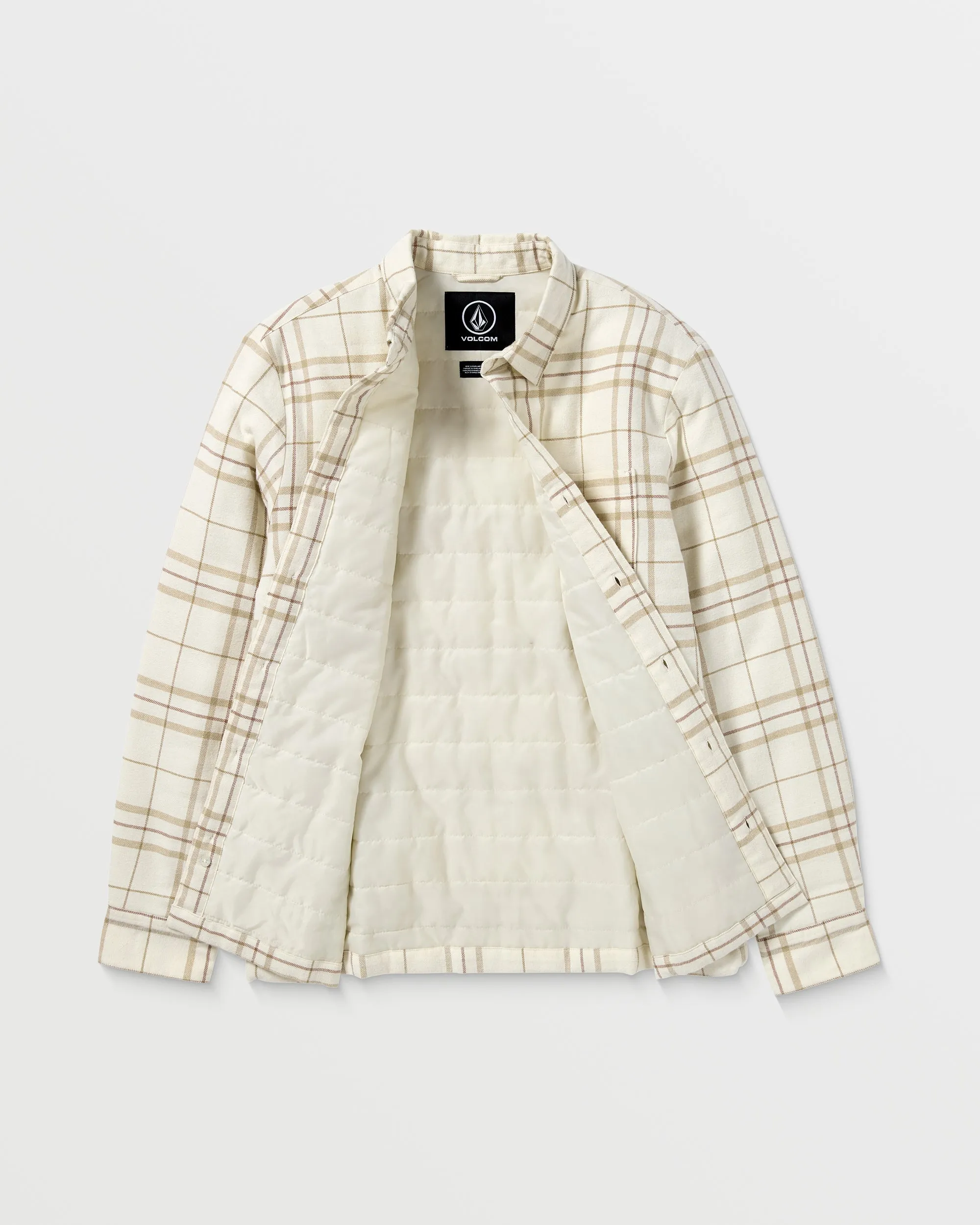 Northport Lined Flannel Long Sleeve Shirt - White Flash sold by Volcom product image thumbnail 3