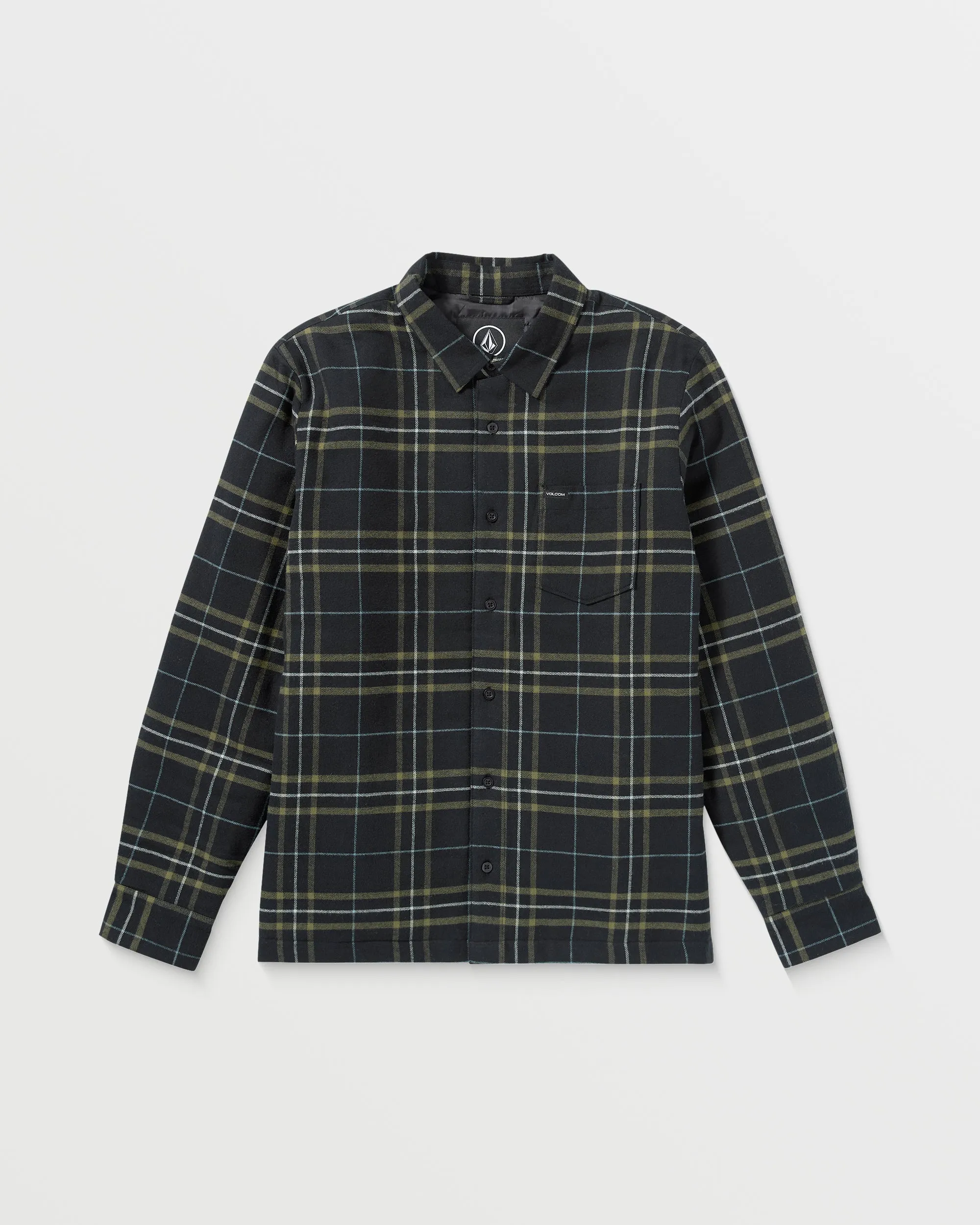 Northport Lined Flannel Long Sleeve Shirt - Black sold by Volcom