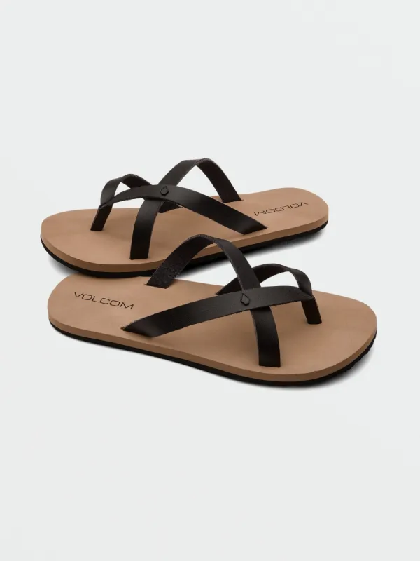 Stone 2 Step Sandals - Black sold by Volcom
