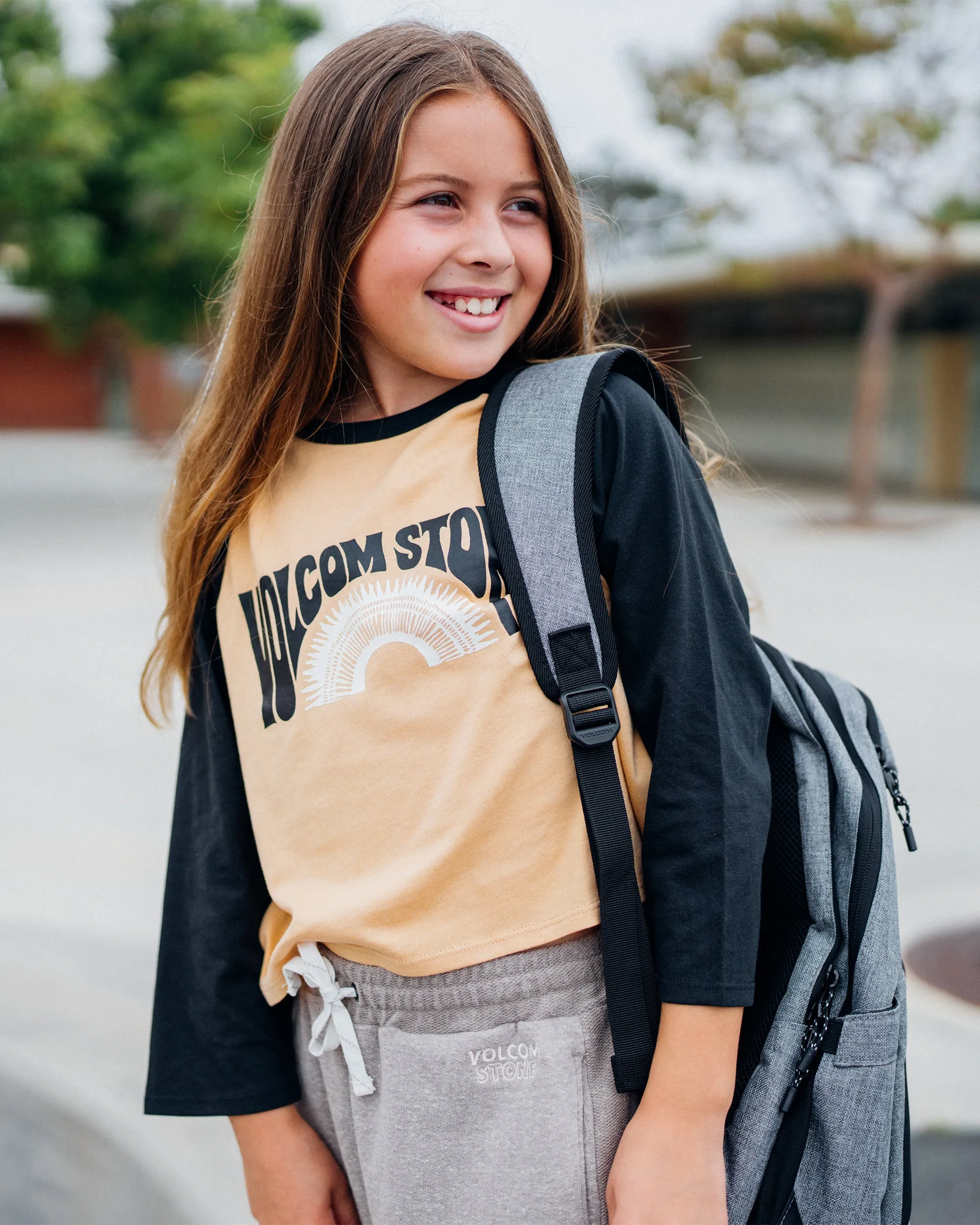 Big Girls Pitch Me Long Sleeve Tee - Sand sold by Volcom