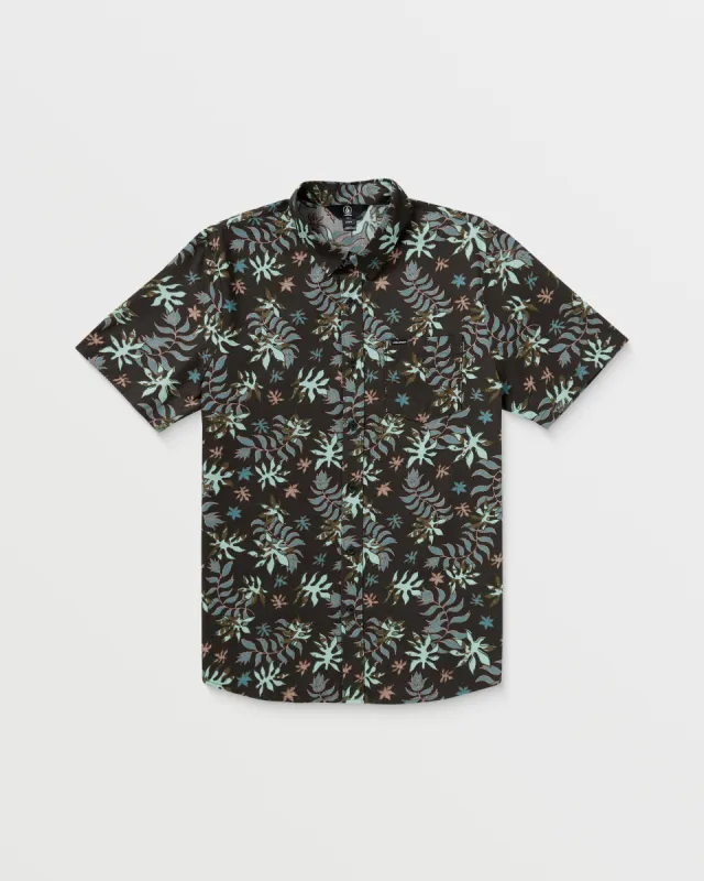 Warbler Short Sleeve Woven - Black sold by Volcom