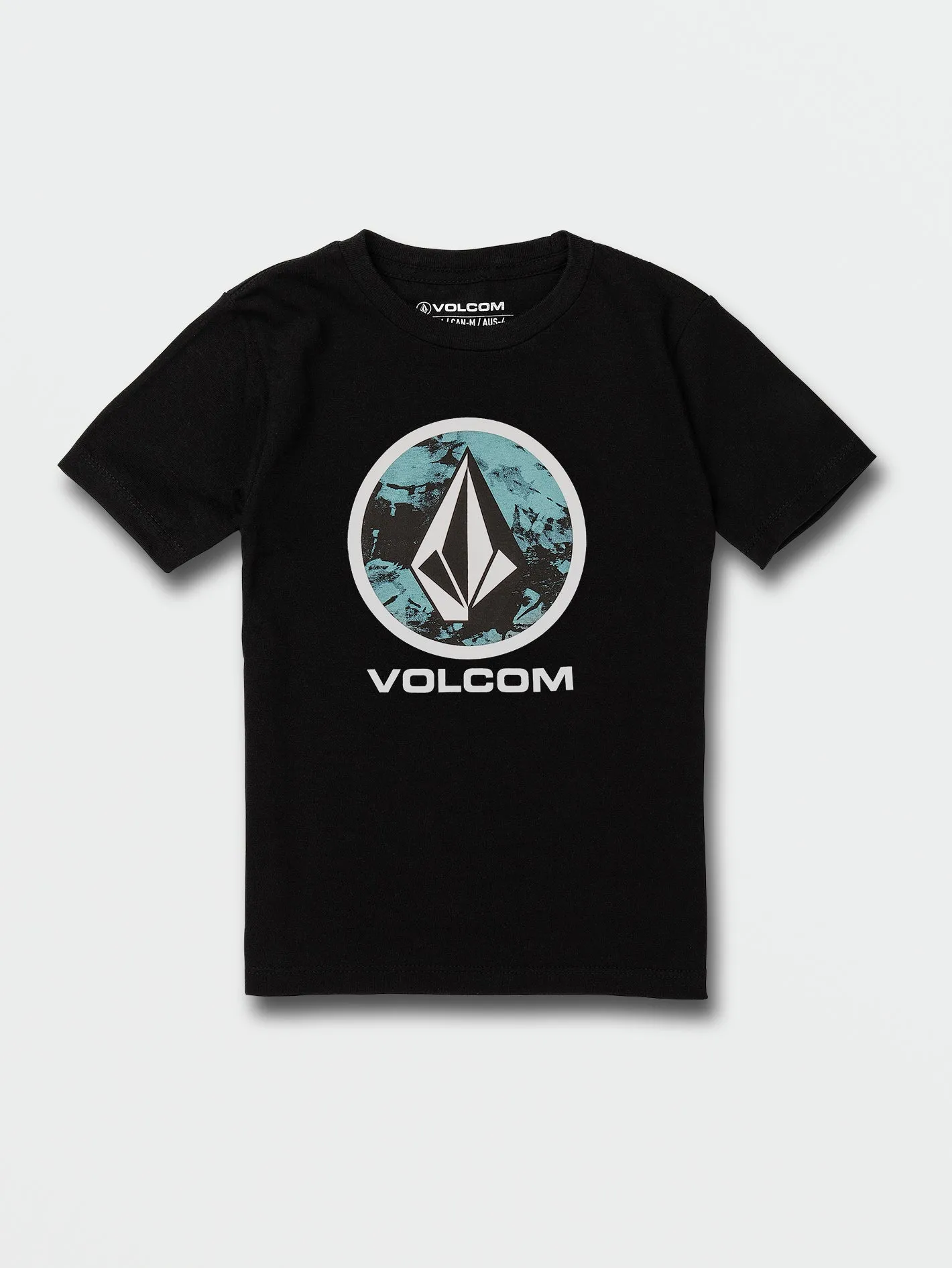 Little Boys Crisp Stone Short Sleeve Tee - Black sold by Volcom