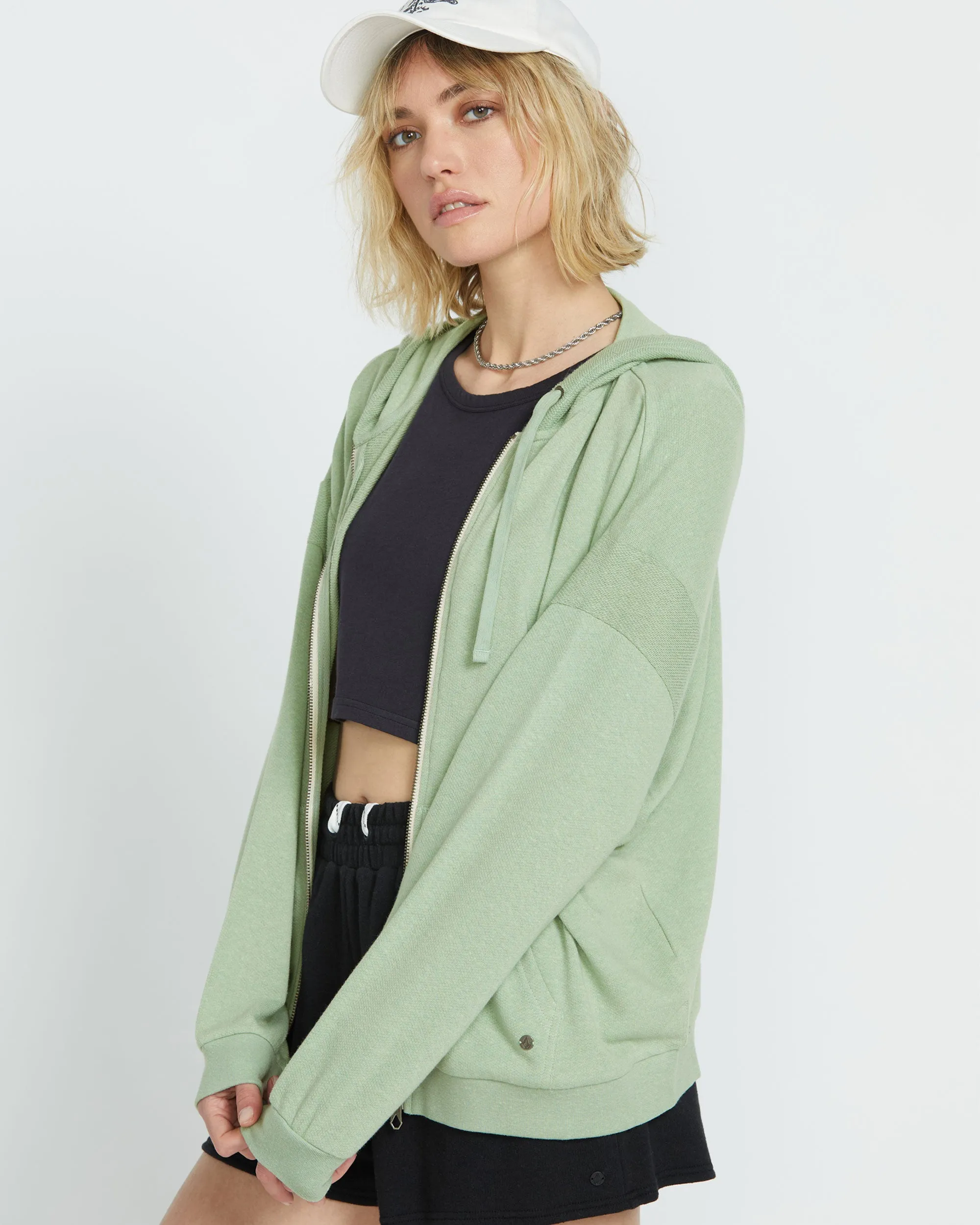 Lived in Lounge Frenchie Zip Hoodie - Grass Green sold by Volcom product image thumbnail 5
