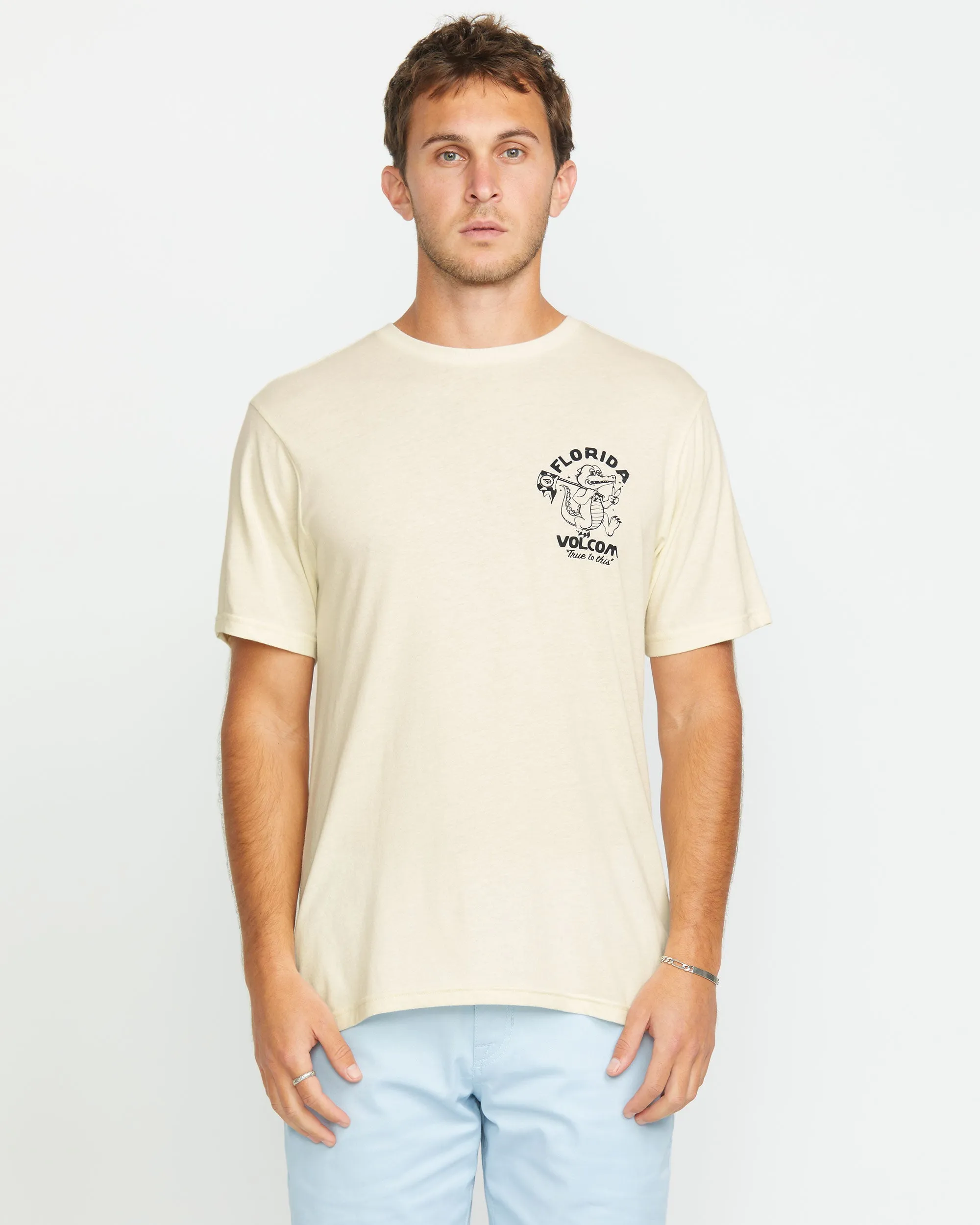Gatornation Short Sleeve Tee - Off White Heather sold by Volcom